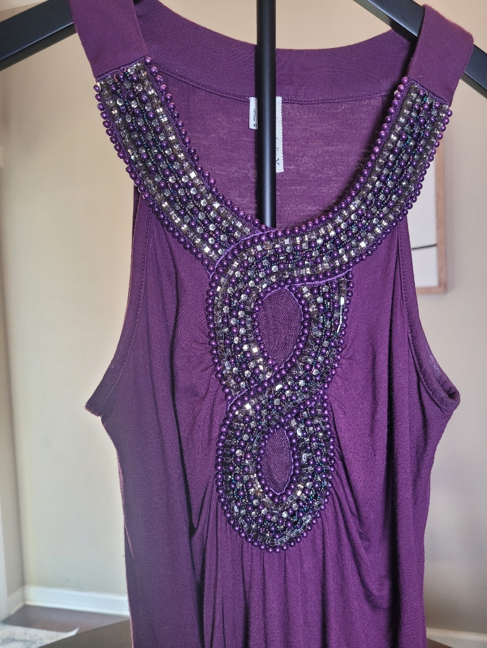 Studio Y Y2K Embellished Purple Beaded Tank top.  Size XS